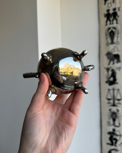 Silver Plated Mini Cauldron ✧ Ritual Tool for Spells, Offerings & Altar Work